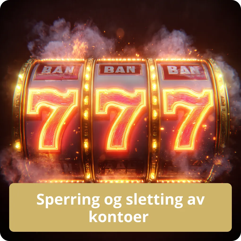 Sperring og sletting av kontoer 